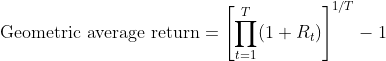 geometric mean return formula